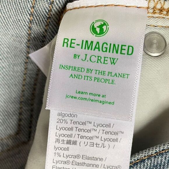 J CREW Womens 9" Demi-Boot Crop Jeans NEW Distressed Stretch BA622 Sz 27 - Picture 10 of 13